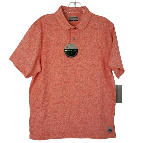 PGA Tour Other - PGA TOUR Lantana Floral Print Golf Polo Eco Focused Short Sleeve Shirt‎ Size S